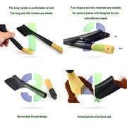 Coffee Machine Cleaning Brush（Removable Double Brush Head）Dusting Espresso Grinder Brush Accessories for Bean Grain Coffee Tool Barista Home Kitchen Coffee Utensils（2-Pack） - Kitchen Parts America