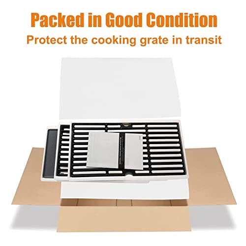 Hisencn Grill Grates and Grill Plate for Charbroil Advantage 463343015, 463344015, 463344116, Advantage Gas2coal Parts 463340516 Gas Grill Models, 16 15/16" Cast Iron Cooking Grates for G467-0002-W1 - Grill Parts America