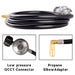 DOZYANT 6 Feet Propane Regulator and Hose with Elbow Adapter for Blackstone 17 inch and 22 inch Table Top Griddle, Replacement Parts Connect to Large 20 Propane Tank - Grill Parts America