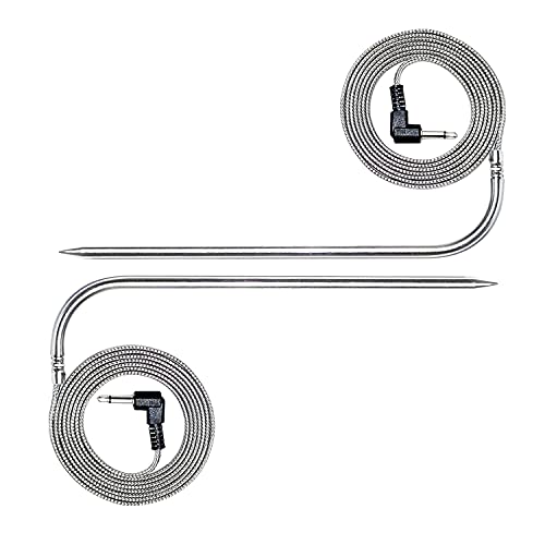  Replacement for Pit Boss Meat Probe Parts, Compatible with Pit  Boss Pellet Grills and Pellet Smokers, 3.5 mm Plug, 2 Pack Grill  Temperature Probe Comes with Grill Clip Holder 2 Pack 
