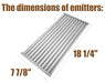 18 1/4" Stainless Steel Emitter Plates and Cast Iron Cooking Grill Grates Replacement Parts for Charbroil 463224912, 463231711, 463241413, 463241414, 463247209, 463271314, 466231711, Kenmore 463268107 - Grill Parts America