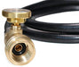 DOZYANT 5 Feet Propane Tank Extension Hose with Gauge -Leak Detector Replacement for Gas Grill, Heater and All Other Propane Appliances, Acme to Male QCC/POL Fittings - Grill Parts America
