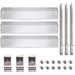 Criditpid Grill Replacement Parts for Chargriller 5050, 5650, 3001, 3030, 5072, 3008, 4000, 5252, 5050 Grill Models, Stainless Steel Heat Plates, Burner Tubes, Hanger Brackets for Chargriller. - Grill Parts America