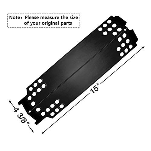 Hisencn 15 inch Grill Heat Plate Replacement for Charbroil 463436213, 463436215, 466334613, 466342014, Porcelain Steel Heat Tent Shield Deflector for Kenmore 16113, 16115, G432-0096-W1, 15" - Grill Parts America