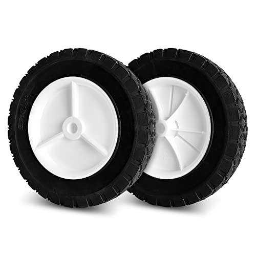 8 Inch Wheels Replaces for Oregon 72-108, 2 Pack Universal Wheels Tires Compatible with Craftsman/AYP/MTD Lawnmower, Radio Flyer Wagon, BBQ Grill, Hand Truck, and Lawn Sprayer - Grill Parts America