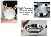 lxkj Stainless Steel Drip Pan, Perfect for Big Green Egg, Kamado Joe Classic Joe, Acorn & Weber Grills & Smokers, Baking Tray, Salad Plates, 13" Diameter Round, Reusable and Easy to Clean - Grill Parts America