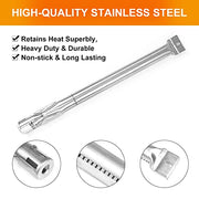 Hisencn Grill Replacement Kit Compatible with Kenmore Sears P01705009E, P01708034E, P02008010A, P02008029A, Grill Chef PAT502, PAT-502 Gas Grill Models, Stainless Steel Burner, Heat Plate Shields - Grill Parts America