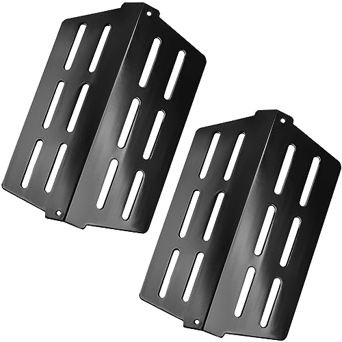 GasSaf Heat Deflector Replacement for Weber 7622 65505 Genesis 300 Series E310 E320 E330 S310 S320 S330 Grill Part with Front Control Knobs (2011 & Newer) Porcelain enameled Heat Plates - Grill Parts America