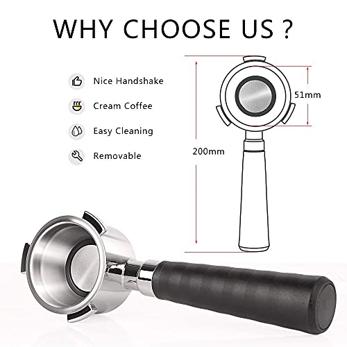 Stainless Steel 51mm 3 Ears Portafilter filter holder - Kitchen Parts America