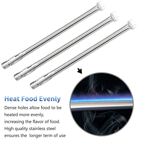 UikJOY 19.5 Inch Grill Burner Tube Replacement Parts for Weber Genesis 300 Series, Gas Grill Burner for Genesis E/S 310, 320 & 330 (2011-2016), Genesis E310 E320 E330 EP310 with Front Control Knobs - Grill Parts America