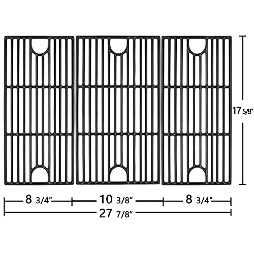 Hongso 17 5/8" Porcelain Coated Cast Iron Cooking Grid Grates Replacement for Brinkmann 810-2545-W, 810-1456-S, 810-9425-W, 810-9520-S, 810-8300-W, 810-7231-W Gas Grill, Set of 3 (PCG233) - Grill Parts America