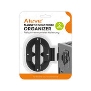 AIEVE Meat Probe Organizer, 2 Pack Magnetic Meat Thermometer Probe Cord Wrap, Universal Cord Winder for ThermoPro/Weber/Traeger Digital Thermometer Probe, Easy to Tangle Wires and Storage(Patented) - Grill Parts America