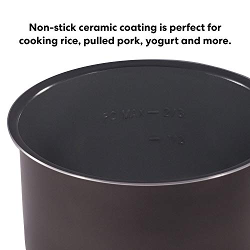 Instant Pot Ceramic Inner Slow Cooking Pot 6-Qt, Non-Stick Coated Interior,  Rice Cooker