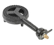 Concord 6" Diameter High Pressure Banjo Jr Burner Head with Brass Orifice and Build in Stand (Burner Head with Regulator Hose) - Grill Parts America