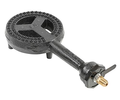 Concord 6" Diameter High Pressure Banjo Jr Burner Head with Brass Orifice and Build in Stand (Burner Head with Regulator Hose) - Grill Parts America