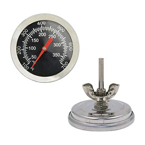 BBQ Grill Thermometer Temperature Gauge Heat Indicator Replacement for Charbroil, Chargriller, Jenn/Air, Perfect Flame, King Griller, Dyna-glo Gas Grills, 2 inch Dia. Stainless Steel BBQ Temp Gauge - Grill Parts America