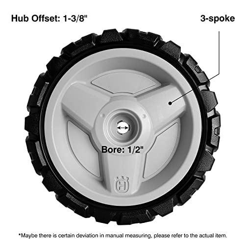 Replacement 580365301 Wheel Compatible with Hus qvarna Lawn Mower - 2 Pack Drive Wheels Compatible with HU675AWD, HU700AWD, HU725AWD, HU800AWD, L321AH, LC221A, Craftsman GCV-160 Mower, 8 inch - Grill Parts America