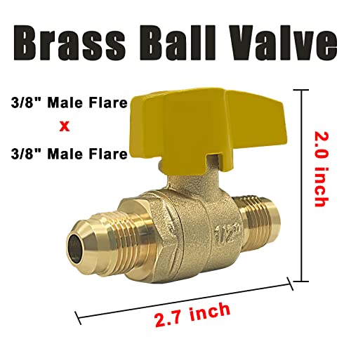 12 Feet High Pressure Braided Propane Hose Extension with Conversion Coupling 3/8" Flare to 1/2" Female NPT, 1/4" Male NPT, 1/8" NPT Male,3/8" Male NPT, 3/8" Male Flare for BBQ Grill, Fire Pit, Heater - Grill Parts America