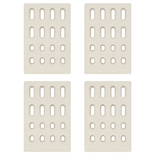 DELSbbq 4-Pack Universal Replacement Heat Plate Flame Tamer for Grand Turbo Grills, Ceramic Brick Flame Tamer, Replacement Parts for Grand Turbo Grand Hall, Barbeques Galore Grand Turbo, Members Mark - Grill Parts America