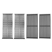 SafBbcue Cast Iron Cooking Grates and Infrared Emitter Replacement for Charbroil Infrared Grills 463241013 463243812 463246909 463262210 463270610 463273614 466241013 466247110 - Grill Parts America