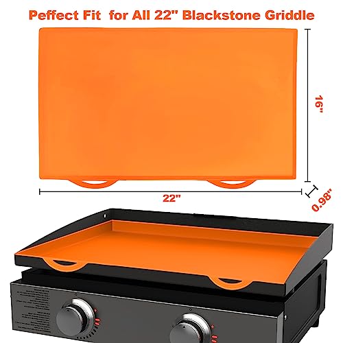 Blackstone Griddle Cover Silicone Griddle Mat for 22 Inch Blackstone Griddle, Heavy-Duty Food Grade Silicone Mat to Protect Griddle from Pollen, Debris and Rust, All-Season Protective Griddle Cover - Grill Parts America