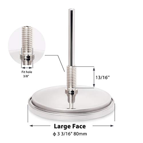 GALAFIRE 3 3/16 Inch BBQ Temperature Gauge for Smoker Wood Charcoal Pit, Large Face Grill Analog Thermometer - Grill Parts America