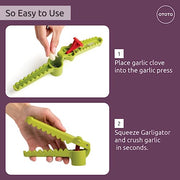 NEW!!! Garligator Garlic Press by OTOTO - Garlic Mincer Tool - Funny Gifts - Alligator Garlic Press - Garlic Crusher Press with Ergonomic Handle - Ototo Design Cute Kitchen Gadgets Kitchen Accessories - Grill Parts America
