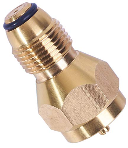 DOZYANT Propane Refill Adapter - 100% Solid Brass Regulator Valve Accessory for All 1 LB Tank Small Cylinders - Grill Parts America