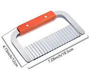 Crinkle Potato Cutter, Wavy Chopper Knife, Upgraded Stainless Steel Blade, Safe Kitchen Tools Wavy Slicer for Fruit, Vegetable, Carrot, Potato - Kitchen Parts America