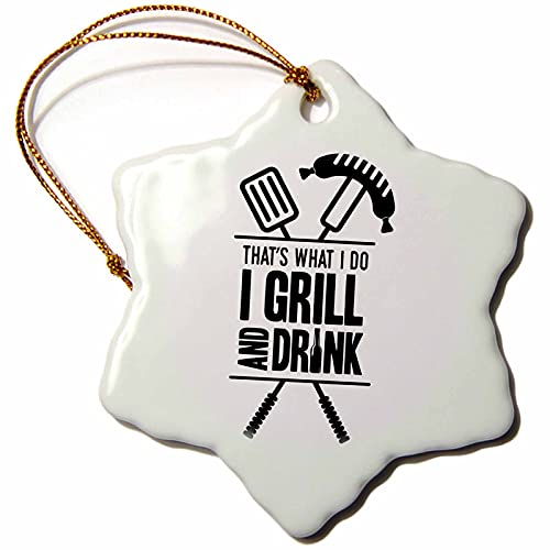 3dRose That is What I do I Grill BBQ and Drink Design Griller Gift - Ornaments (orn-348272-1) - Grill Parts America