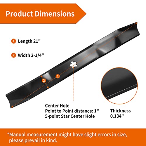 4 Pack Lawn Mower Blades 42” Fit Husqvarna Poulan – Hi-Lift, 532139775 532188971 777134149, Caltric