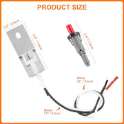 Tigbear 80462 Push Button Piezo Grill Igniter Kit Replacement for Weber Q100 Q200 Gas Grill, Flame Starter Push Button Piezo Kit - Grill Parts America