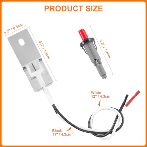 Tigbear 80462 Push Button Piezo Grill Igniter Kit Replacement for Weber Q100 Q200 Gas Grill, Flame Starter Push Button Piezo Kit - Grill Parts America