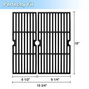 Adviace Grill Replacement Parts for Charbroil Performance 2 Burner 463673519, 463625217, 463625219, G470-0002-W1, G470-0003-W1, Cast Iron Grill Grates, Heat Plates, Burners, Crossover Tubes, Igniters. - Grill Parts America