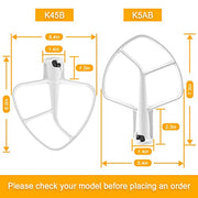 K5AB K5SS Kitchen Mixer Aid Coated Flat Beater by AMI PARTS for 5 QT Mixer Stainless Steel Bowl Compatible with Model KSM50 KSM5 KSM450 - Kitchen Parts America