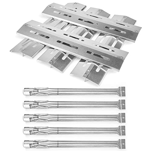 Hisencn Grill Replacement Kit Compatible with Kenmore Sears P01705009E, P01708034E, P02008010A, P02008029A, Grill Chef PAT502, PAT-502 Gas Grill Models, Stainless Steel Burner, Heat Plate Shields - Grill Parts America