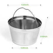 Reusable Coffee Filters 8-12 Cup Permanent Coffee Filters Basket Washable Compatible with Mr. Coffee Black & Decker Coffee Maker Filter Parts BPA-free - Kitchen Parts America