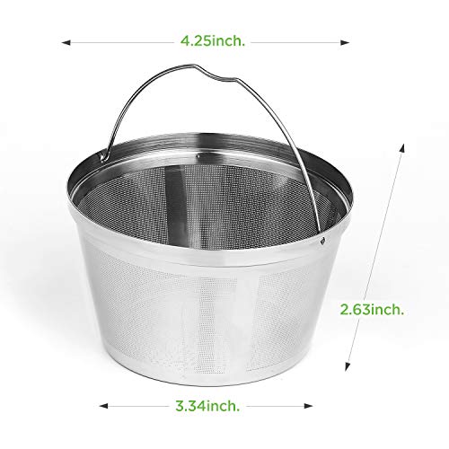 Reusable Coffee Filters 8-12 Cup Permanent Coffee Filters Basket Washable Compatible with Mr. Coffee Black & Decker Coffee Maker Filter Parts BPA-free - Kitchen Parts America