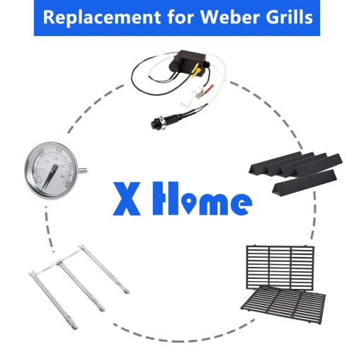 X Home 15.3-Inch Heavier Flavorizer Bars for Weber Spirit & Spirit II 300 Series, Spirit II E-310 (Front-Mounted Control) Grill Parts, Porcelain-enameled, 5-Pack - Grill Parts America