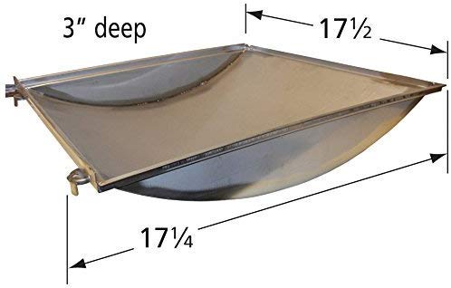 Votenli S9952A(1-Pack) 17.25x17.5 inch Stainless Steel Heat Plate Replacement for Gas Grill Models Charbroil 463250211, 463250212, 463251413, 466251413 and T-36D - Grill Parts America