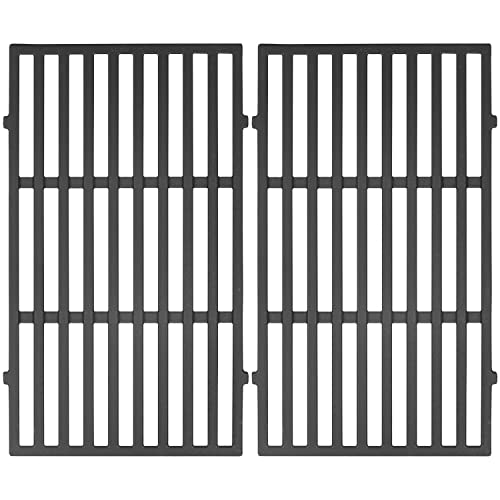 Outspark 7637 Cooking Grate Replacement Parts for Weber Spirit E-210 E-215 E-220 S-210 S-215 Series Gas Grill.17.5 Cast Iron Grill Grid Grate for Spirit II E-210 II E-220 44010001 64815 67022,2 Pack - Grill Parts America