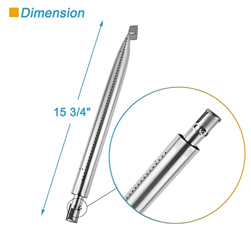 BBQration Stainless Steel Replacement Kit for Broil King 9635-84, 5-Pack 15 7/8" Heat Plates Shield and 15 13/16" Tube-in-Tube Burner Replacement for Broil King Baron 9615-54, 9235-27 and More - Grill Parts America