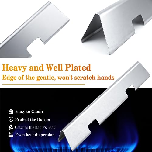 Hisencn 15.3 in Flavorizer Bars for Weber Spirit I/II 300 Series GS4 Spirit S310 E310 E320 S320 E330 S330 Grill with Front Control Knobs, Stainless Steel Heat Plate for Weber Spirit Grill Part - Grill Parts America
