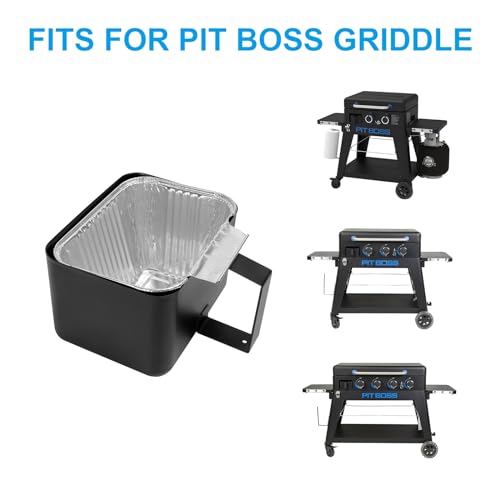 SafBbcue Grease Catcher Cup and Liners Replacement for Blue Rhino Razor GGC1643L GGC2241L GGC1643M Grill Parts, Pit Boss 2B 3B 4B Ultimate Griddle Catcher Grease Drip Pan and Aluminum Liners - Grill Parts America