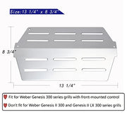 Leship Grill Replacement Parts for Weber Genesis 300 Series E310 E320 E330 EP310 EP320 EP330 S310 S330 Grills(Front Control), 17.5-inch Flavorizer Bars and Heat Deflectors Replace for Weber 7620 7622 - Grill Parts America