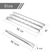 Zemibi Grill Replacement Part for Broil King 9215-54 9221-54 9221-64 9221-67 9235-24 Baron 320 Baron 420 Baron 440 Baron 490 Baron 540 Baron 590, Baron 340, Stainless Steel Heat Plate and Grill Burner - Grill Parts America