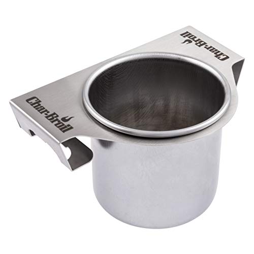 Char-Broil 6428409W06 Gear Trax Combination Cup Holder/Bottle Opener, Silver - Grill Parts America