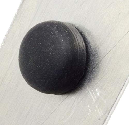 Pkg of 8 - Black SBR Rubber Push-in Bumper - Bumper Diameter - 1/2", Bumper Height - 7/32", Fits Panel Hole Diam 1/4" - Kitchen Parts America