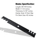 Grasscool 42 inch Mower Mulching Blades for Craftsman Poulan Husqva 42'' Deck Lawn Mower Replace 138971 532138971 138498 (5 Point Star) - Grill Parts America