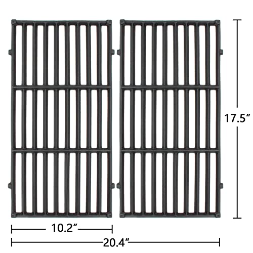 Hongso 17.5" Cast Iron Grill Grates Replacement Parts for Weber Spirit 200 Series, Spirit E-210 S-210, Spirit II 210 Series (2017 and Newer) Gas Grills (with Front-Mounted Control Panels), 7637 PCG637 - Grill Parts America
